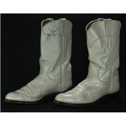 George Strait Signed Cowboy Boots (JSA COA)