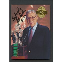 John Wooden Signed UCLA Basketball Card: Inscribed "Best Wiches" & "UCLA" (JSA COA)