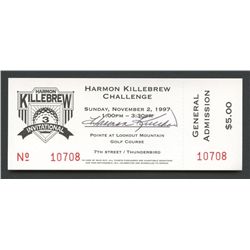 Harmon Killebrew Signed Golf Invitational Ticket Stub (JSA COA)