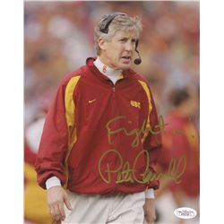 Pete Carroll Signed USC 8x10 Photo: Inscribed "Fight on!" (JSA COA)
