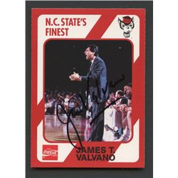 James Valvano Signed North Carolina State Basketball Card (JSA COA)