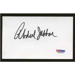 Kareem Abdul-Jabbar Signed 3x5 Index Card (PSA COA)