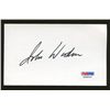 Image 1 : John Wooden Signed 3x5 Index Card (PSA COA)