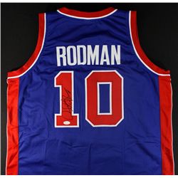 Dennis Rodman Signed Pistons Jersey (JSA COA)