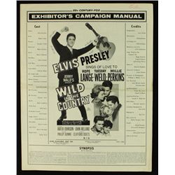 Elvis Presley Vintage 1961 "Wild in the Country" Exhibitor's Campaign Manual