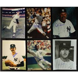 Lot of (10) Signed 1978 Yankees Photos: Ron Guidry, Paul Blair, Sparky Lyle, Mickey Raines (PA LOA)