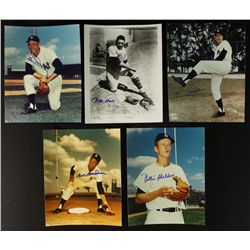 Lot of (10) Signed 1961 Yankees Photos: Skowran, Tresh, Blanchard, Houk, Richardson (PA LOA)