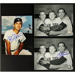 Lot of (3) Joe Pepitone Signed Yankees 8x10 Photos (PA LOA)
