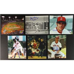 Lot of (6) Signed Red Sox Photos: Lonborg, Boyd, Lee, Gedman, McAuliffe, Stanley (PA LOA)