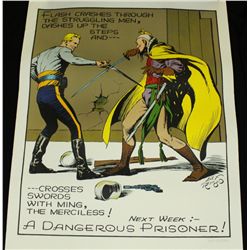 Flash Gordon & Ming Sword Fight LE 32x45 Serigraph by King Features #12/150