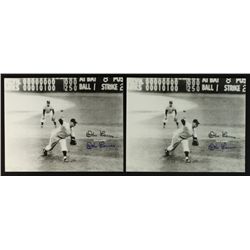 Lot of (2) Don Larsen Signed Yankees 8x10 Photos (PA LOA)