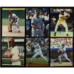 (10) Signed MLB Photos with Tom Lasorda, Mark Grace, Orel Hershiser, Steve Garvey (PA LOA)
