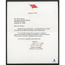Colin Powell Original Signed Letter From 1995 (GA COA)