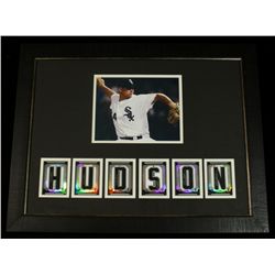 Lot of (6) 2010 Daniel Hudson Topps Finest Rookie Patch Autos #ed /217 Custom Framed to 28x22