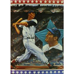 Ted Williams Signed Red Sox 18x24 Lithograph (JSA LOA)