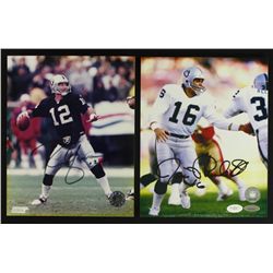 Lot of (2) Signed Raiders Photos: Rich Gannon & Jim Plunkett (JSA & TriStar COA)