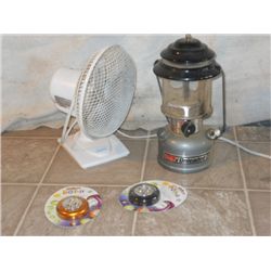 LITTLE CAMPER FAN, AND COLMAN LANTERN