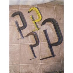 4 C CLAMPS 1 LARGE, 2 MEDIUM, 1 SMALL