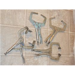 3 6" VICE GRIPS & 1 VICE GRIP FOR SQUARE TUBING
