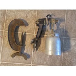 SPRAY GUN (BINKS) AND C-CLAMP