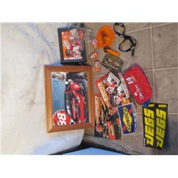 NASCAR MEMORABILIA-#88 PICTURE, #20 TRINKETS, AND
