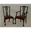 Image 1 : SET - 8 MAHOGANY CHIPPENDALE STYLE DINING CHAIRS