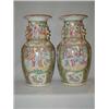 Image 1 : PAIR OF LATE 19C CANTONESE FAMILLE ROSE VASES
