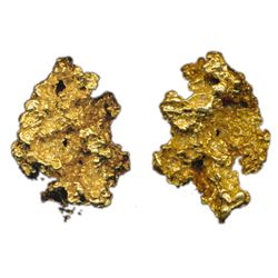 ALASKA GOLD NUGGET. Another solid gold nugget with an unusual sculpted appearance resembling a meteo