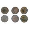 Image 1 : 1891. Small Date, Large Leaves. Obv. port. #2. ICCS Fine-12; 1895. ICCS MS-60. Brown; 1896. ICCS Min