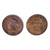 Image 1 : 1895. ICCS Mint State-64. Red-Brown. 40% even red luster.