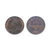 Image 2 : 1920. Large. ICG Mint State-64. Brown; 1924. ICCS Mint State-60. Brown. Lot of two (2) pieces.