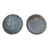 Image 3 : 1871. Very Fine-30. Corrosion; 1872-H. ICCS Fine-15; 1874-H, Cr-4, 1885, Small 5. Both ICCS Fine-12;
