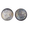 Image 1 : 1883-H. PCGS graded Mint State-64. Even, medium heavy toning in shades of gray and blue. An attracti