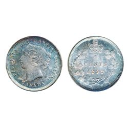 1893. ICCS Mint State-65. A superbly toned Gem example. Strongly struck with flawless fields. Excell