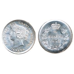 1894. ICCS Mint State-64. Fully lustrous and brilliant. A choice example of one of the ‘key’ dates o