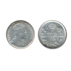 1902. 1905. ICCS AU-55; 1908. Small ‘8’. ICCS AU-50. Lot of two (2) coins.