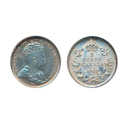 1909. Round Leaves. PCGS graded Mint State-64. Brilliant and lustrous.