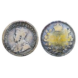 1921. ICCS GOOD-6. A medium heavy toned example of the ‘Prince’. This example has a weakly struck re