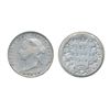 Image 2 : 1870. Obverse port. #1. ICCS Very Fine-20. Brilliant; 1900. ICCS Very Fine-30. Lot of two (2) coins.