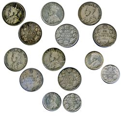 GEORGE V LOT. 25 CENTS. 1933. ICCS graded Extra Fine-40. (cleaned); 1935. ICCS VF-30; 50 CENTS. 1911