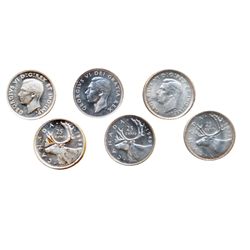 1937, 1949. Both ICCS Mint State-64. 1943. ICCS Mint State- 63. Cameo. Lot of three (3) coins.