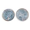 Image 1 : 1947, Maple Leaf. ICCS Mint State-63; 50 CENTS. 1950. ICCS Mint State-62. Both brilliant and lustrou