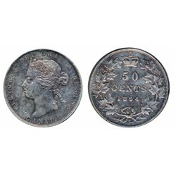 1894. ICCS AU-50. Medium to heavy multi-hued tones. A rare, high grade example of a ‘key’ date.