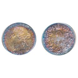 1901. ICCS Mint State-60. Medium heavy to heavy deep amber toning with blue highlights. Excellent ‘e