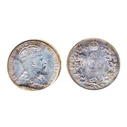 1903-H. ICCS Mint State-60. A strongly struck example with evenly distributed multi-hued toning.