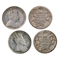 1906, 1907. Both ICCS Very Fine-20. Both with light to medium heavy toning.