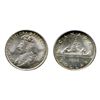 Image 2 : 1936. PCGS graded Mint State-64. Superb light toning; 1937. ICCS Mint State-64. Brilliant. Lot of tw