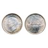 Image 1 : 1937. PCGS graded Mint State-65. A rare gem. Gorgeous light rainbow toning, predominated by hues of 