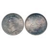 Image 2 : 1937. ICCS Mint State-63; 1938. ICCS Mint State-62. Both with medium heavy toning.