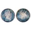 Image 1 : 1965. Type 2. Small Beads, Blunt 5. ICCS Mint State-64. Cameo. Rich iridescent purple toning.